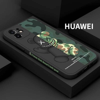 เคสViolent Bear ลายแถบข้าง เคส HUAWEI Y9 2019 Nova5T P30 ลายด้านข้าง เปลือกซิลิโคน เคสHUAWEIP20 P20PRO P40 P40PRO หมีรุนแรง Straight Side เคส HUAWEI MATE 30 MATE40 PRO HUAWEI nova 7 se  Pro Case