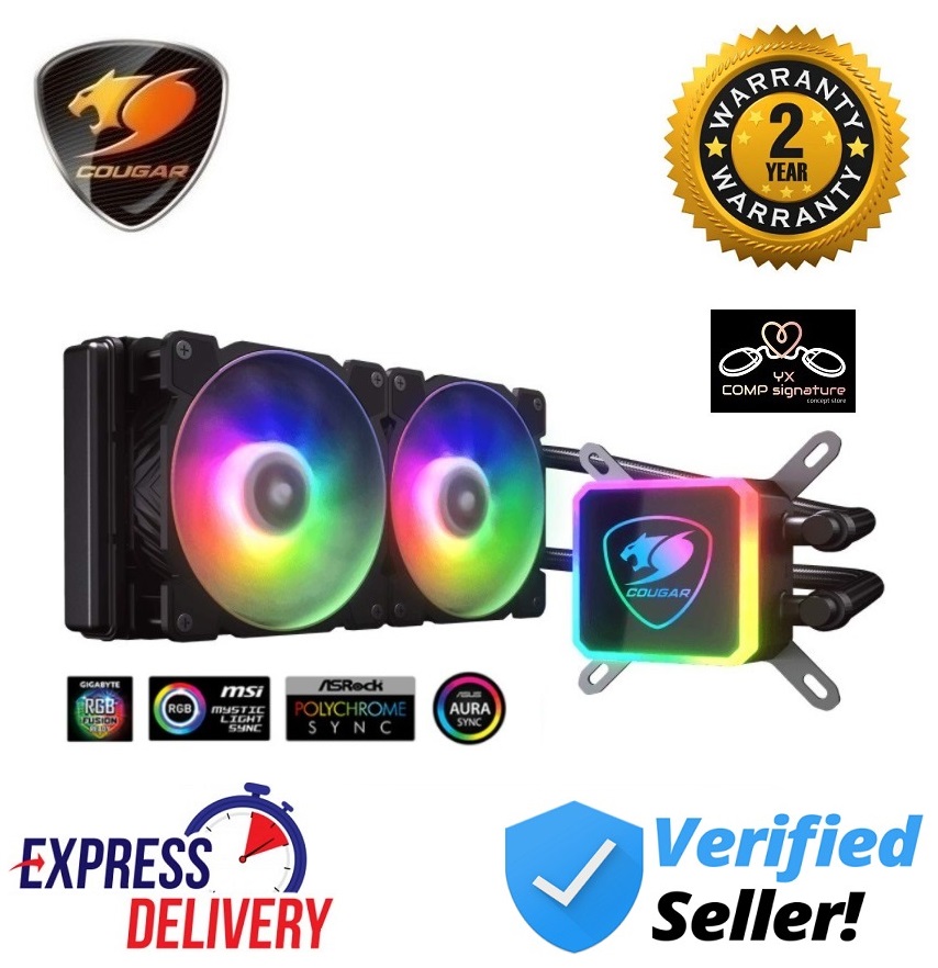 Cougar AQUA ARGB 240 AIO CPU LIQUID COOLER | Shopee Thailand
