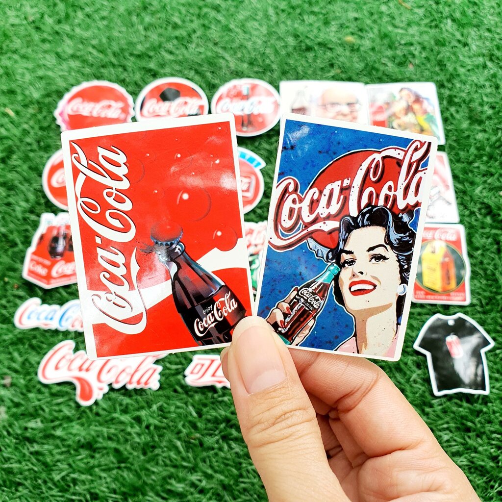 สติ๊กเกอร์-โค้ก-coke-coca-cola-ติดแน่น-กันน้ำ-ติดตกแต่ง-ของสะสม-75-ชิ้น-sticker