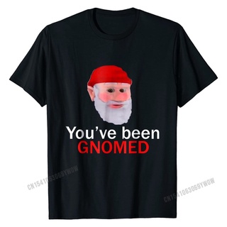 เสื้อสีขาว - ตลกGnomeเสื้อยืดMemeด้านบนเสื้อยืดปกติบางพอดีผู้ใหญ่เสื้อเชิ้ตผ้าฝ้ายปกติ