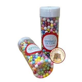 น้ำตาลตกแต่ง สีรุ้ง ขนาด 7มม / Sprinkle De Com Dextrose Colorful Ball Decoration 7mm / 120g
