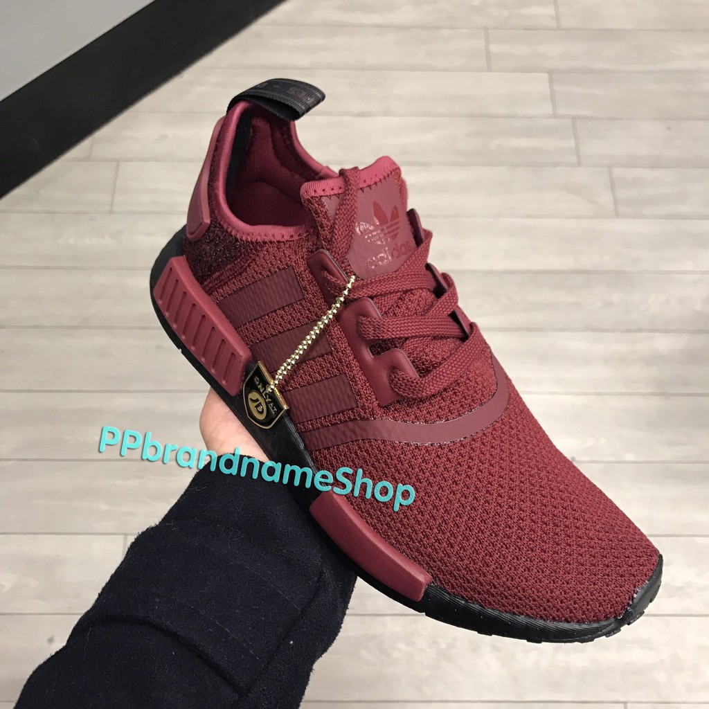 Adidas NMD R1 JD Sport ' Red /Burgundy'  100 % | Shopee Thailand