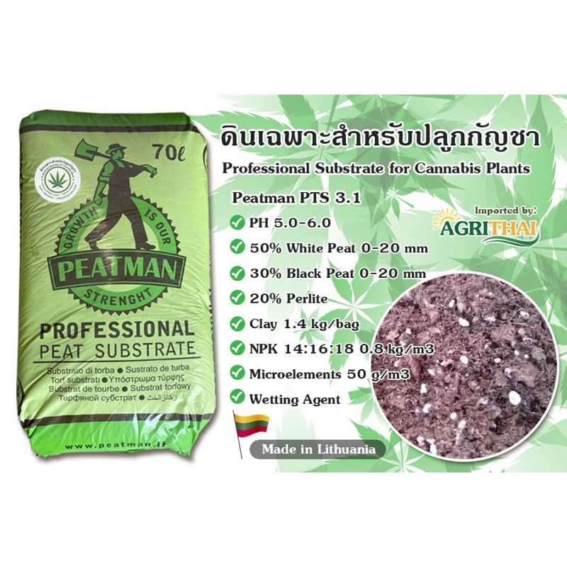 ภาพสินค้า(แบ่งขายบรรจุ 1 ลิตร) ดินเฉพาะสำหรับปลูกกัญชา Professional Substrate for Cannabis Plants ดินปลูกสมุนไพร420 Premium Soil จากร้าน kntksm บน Shopee ภาพที่ 3