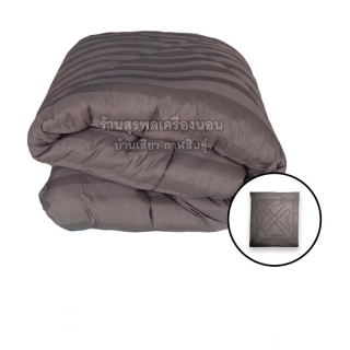 Suraphon : ผ้าห่มนวม สีพื้นลายริ้ว ขนาด 5 ฟุต 6 ฟุต (Blanket 5ft 6ft)