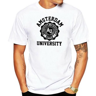 เสื้อโอเวอร์ไซ - โลโก้มหาวิทยาลัยอัมสเตอร์ดัมTshirtทุกสีและขนาดผู้ชายที่มีจําหน่ายเสื้อยืดGildan