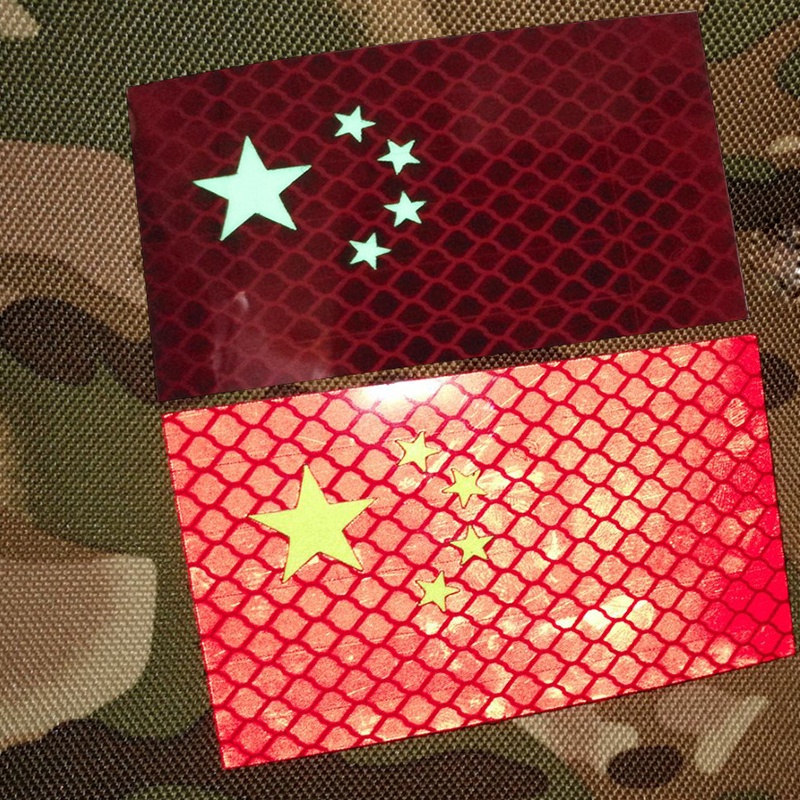 มาเก๊าฮ่องกงจีนจีนธงสะท้อนแสงเรืองแสงใน-มืดยุทธวิธีทหาร-ห่วงคล้องปะ-สมัครแล้วธงโลโก้ป้ายสำหรับกระเป๋าเป้สะพายหลัง-มี