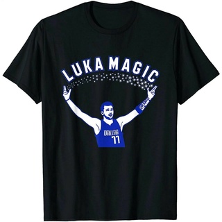 เสื้อยืดคอกลม พิมพ์ลาย Mashoo Luka Doncic Luka Magic สไตล์วินเทจ โอเวอร์ไซซ์ แฟชั่นสําหรับผู้ชาย และผู้หญิง