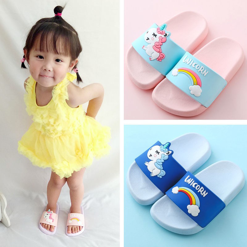 รองเท้าแตะ-รองเท้าเด็ก-ยูนิคอร์น-unicorn-slipper
