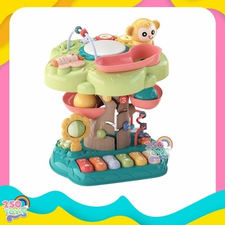 Sobebear โต๊ะกิจกรรมลิง โต๊ะกิจกรรมรูปต้นไม้ลิง ของเล่นหยอดลูกบอล Baby Wisdom Tree Paradise