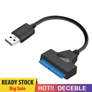 สายเคเบิลอะแดปเตอร์แปลง USB 2.0 เป็น SATA 22pin สําหรับฮาร์ดไดรฟ์ HDD SSD 2.5 นิ้ว