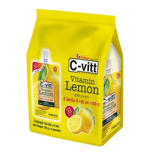 สินค้า (แพ็ค 4) C-Vitt Vitamin Lemon Jelly ซีวิต วิตามิน เยลลี่ วุ้นสำเร็จรูปคาราจีแนน น้ำรสเลมอน 150 กรัม