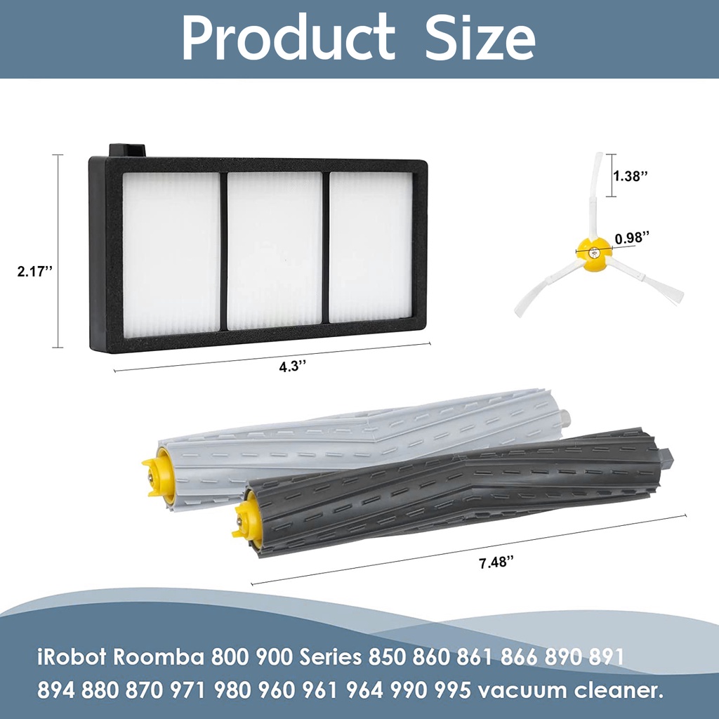 mlife-อุปกรณ์-irobot-roomba-800-900-805-860-890-870-871-880-960-980-981-985-ฟิลเตอร์-แปรงปัดข้าง-filter-side-brush