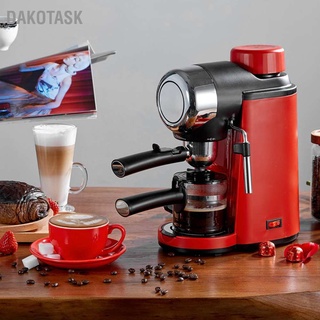 🌈🌈 DAKOTASK เครื่องชงกาแฟกึ่งอัตโนมัติ เครื่องสกัดเอสเพรสโซ ขนาดเล็ก 0.24 ลิตร 5 บาร์ 220V สีแดง