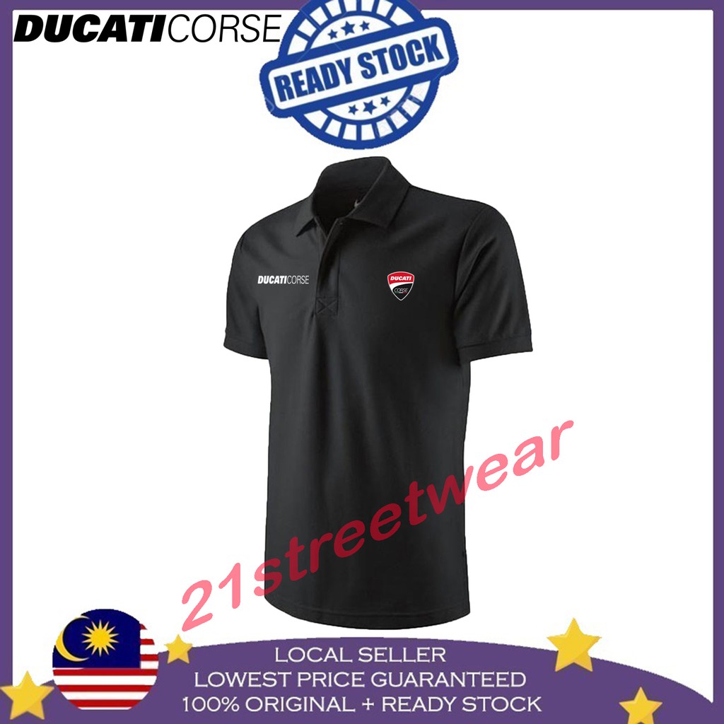 ducaticorse-เสื้อยืดโปโล-ผ้าฝ้าย-1oo