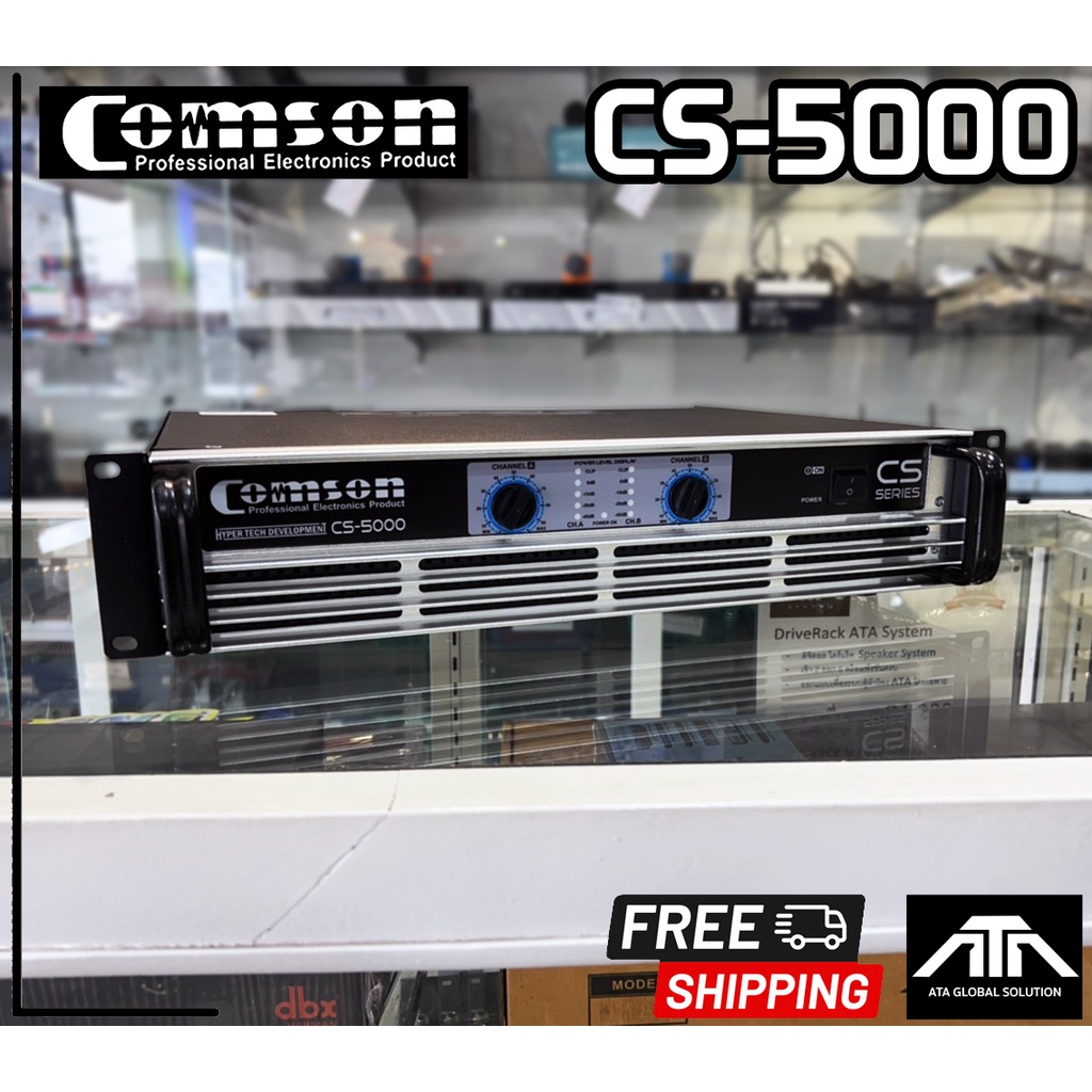 comson-cs-5000-เพาเวอร์แอมป์-cs5000-power-amp-แบบหม้อแปลง-รุ่นใหม่-มีครอสโอเวอร์ในตัว-420wx2-8ohm