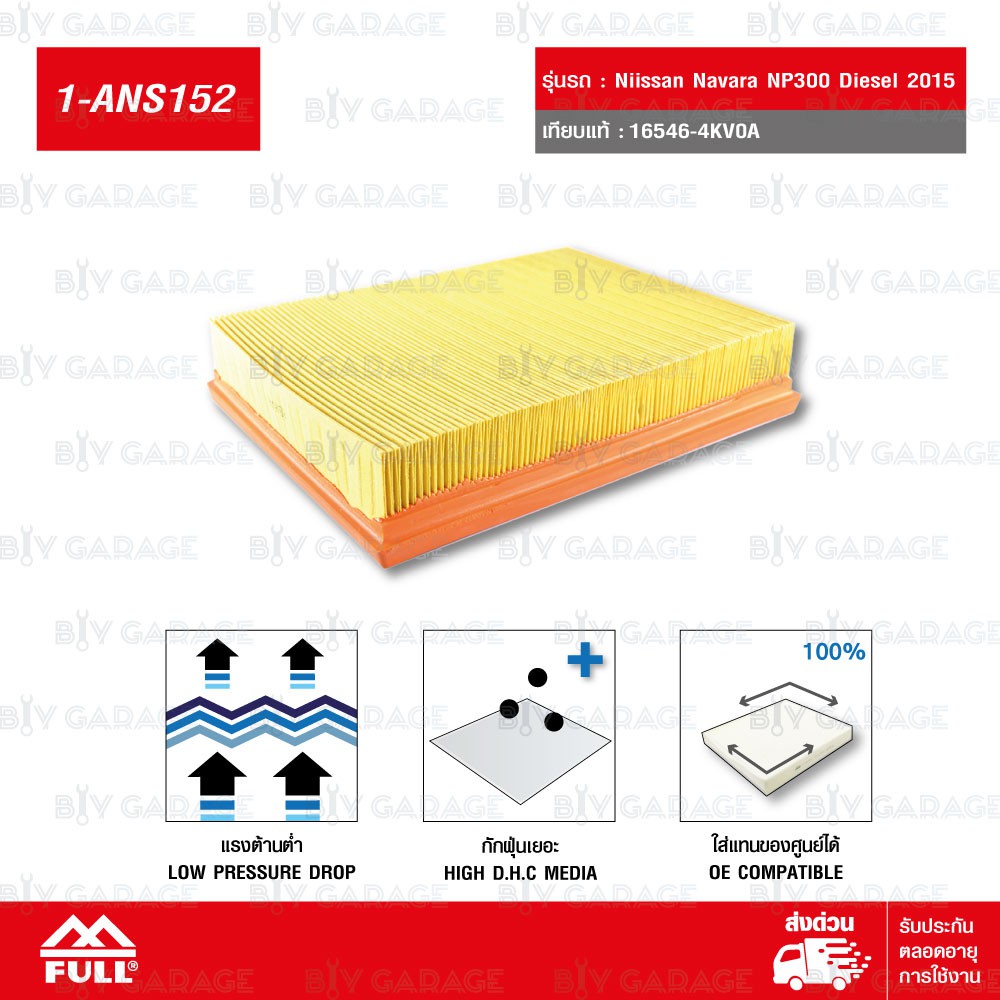 full-ไส้กรองอากาศ-รถกระบะ-นิสสัน-นาวาร่า-เอ็นพี-300-ดีเซล-nissan-navara-np300-d-2015-16546-4kv0a-1-ans152