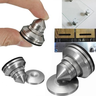 1set Stainless Steel Speaker Spike+Pad Amplifier Isolation Cone Stand Feet BjFranchiseAmo