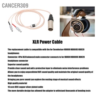 Cancer309 สายเคเบิล Hifi 4 Pin Xlr ตัวผู้ สมดุล สําหรับ Sennheiser Hd800 Hd800S Hd820 1.2 ม. 3.9 ฟุต