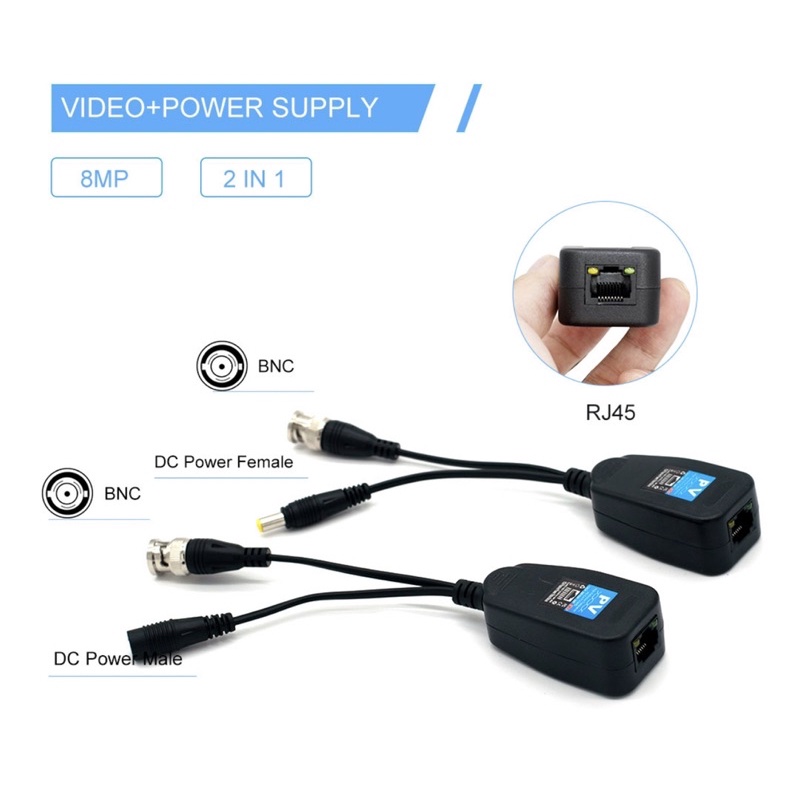 8mp-hd-bnc-balunเสียงrj45-connector-hd-cvi-tvi-ahd-transceiverสำหรับกล้องวงจรปิดการเฝ้าระวังความปลอดภัยระบบกล้อง