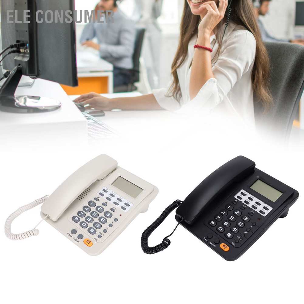 ภาพหน้าปกสินค้าEle โทรศัพท์ตั้งโต๊ะ แบบมีสาย KxT6009Cid สําหรับบ้าน โรงแรม และออฟฟิศ