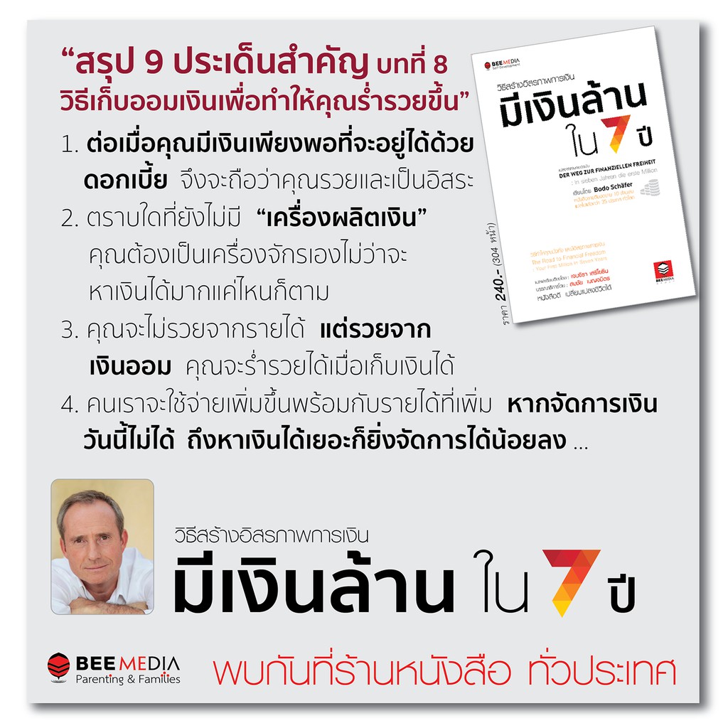 beemedia-บี-มีเดีย-หนังสือ-วิธีสร้างอิสรภาพการเงิน-มีเงินล้านใน-7-ปี-หนังสือพัฒนาตนเอง