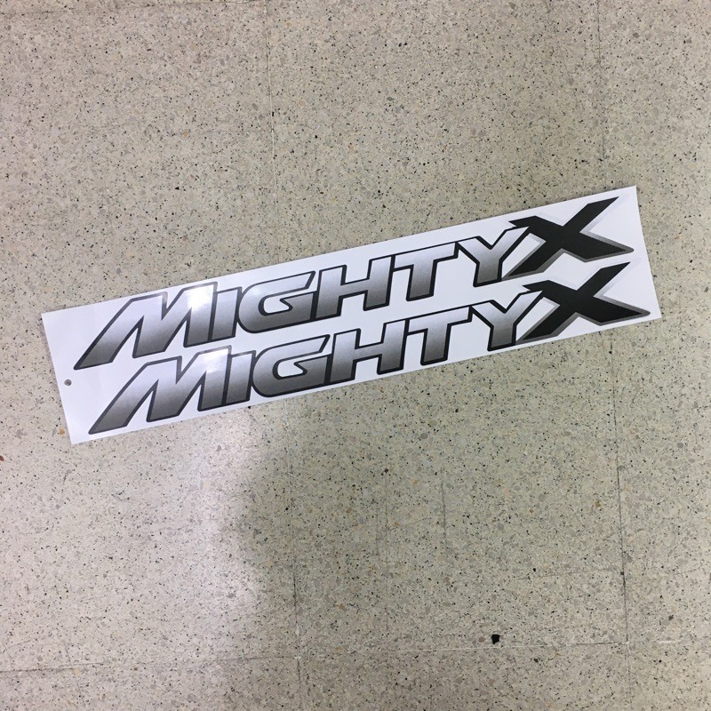 ราคาและรีวิวสติ๊กเกอร์ MIGHTY X ติดข้างท้ายกระบะ TOYOTA ไมตี้ ปี 1992 ราคาต่อชุด 2 ชิ้น