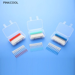 Pinkcool 100 ชิ้น / เซต ซิลิโคน แปรงซอกฟัน นุ่มพิเศษ แปรงทําความสะอาดฟัน