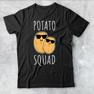 Comfortable Clothes Potato Squad Diy MenS Fashion Toptees Good Fabric 100% Cotton เสื้อยืด