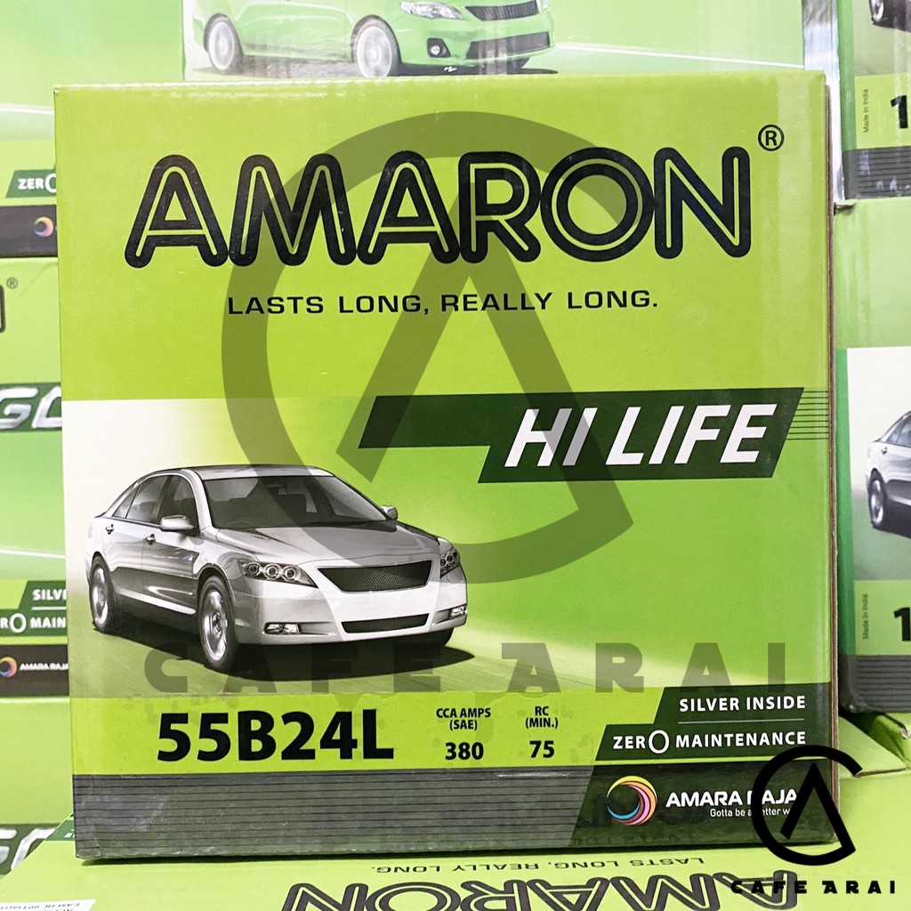 แบตเตอรี่ Amaron Hi Life 55B24R, 55B24L | Shopee Thailand