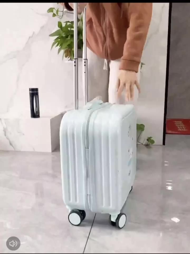 zt-กระเป๋าเดินทางจิ๋วน่ารัก18นิ้ว-กระเป๋าเดินทางล้อลากลายการ์ตูน-วัสดุabs-pcแข็งแรง-กระเป๋าลาก-กระเป๋าเดินทางใบเล็ก