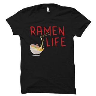 เสื้อยืดผู้ชาย Gildan เสื้อยืดท็อปส์ ลาย Ramen Life สําหรับผู้ชาย และผู้หญิง S-5XL