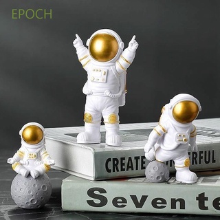 Epoch โมเดลฟิกเกอร์เรซิ่นรูปนักบินอวกาศอวกาศหลากสี 3 ชิ้นสําหรับตกแต่งเค้กวันเกิด