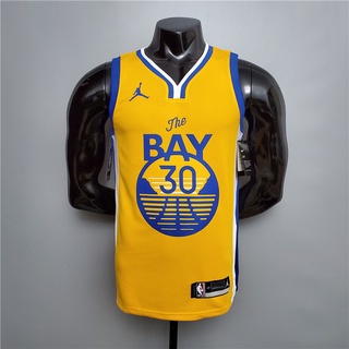 เสื้อกีฬาบาสเก็ตบอล Nba แบบใหม่ #30 เสื้อกีฬาบาสเก็ตบอล ทีม Golden State Warriors สีเหลือง