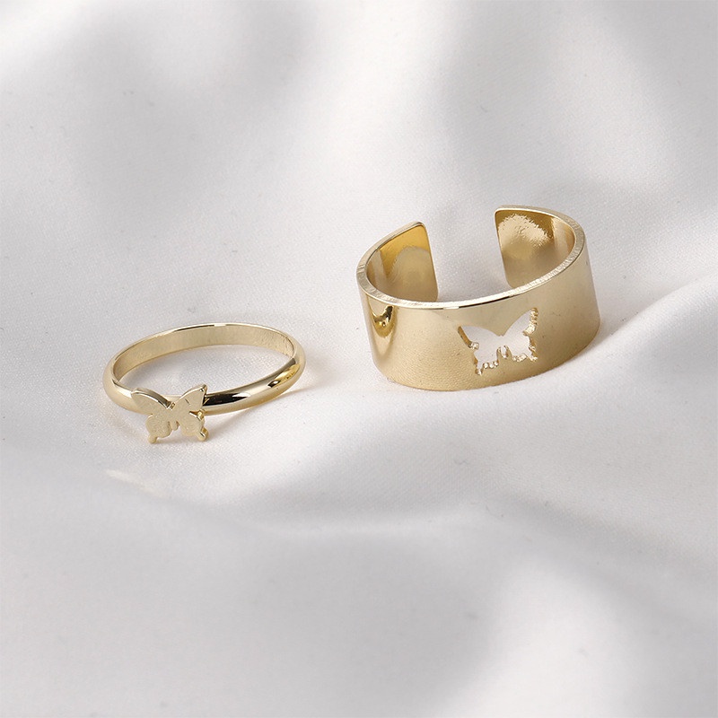 ชุดแหวนนิ้วชี้-รูปผีเสื้อ-สไตล์พังก์-2-ชิ้น