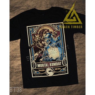BT 38 Mortal Kombat เสื้อยืด สีดำ BT Black Timber T-Shirt ผ้าคอตตอน สกรีนลายแน่น S M L XL XXL