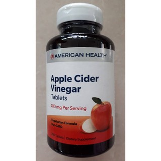 (แพ็คเกจใหม่ ลดราคาพิเศษ) American Health Apple Cider Vinegar 200 เม็ด แอปเปิ้ลไซเดอร์ ช่วยควบคุมน้ำหนัก เผาผลาญไขมัน