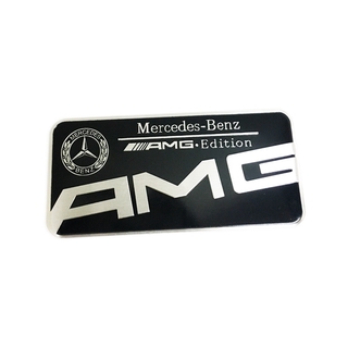 สติกเกอร์โลโก้ AMG Mercedes benz อลูมิเนียมอัลลอย สําหรับติดตกแต่งรถยนต์ รถบรรทุก