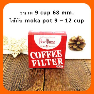 ภาพหน้าปกสินค้ากระดาษกรองกาแฟ moka pot 9 cup แบบวงกลมสีขาว กล่องแดง ที่เกี่ยวข้อง