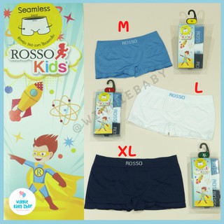 ภาพหน้าปกสินค้ากางเกงในเด็กชาย Rosso kids บ๊อกเซอร์ S, M, L, XL, 2XL (แพ็ค 3 ตัว) **ของแท้ 100%** Seamless ไร้ตะเข็บ ยืดหยุ่นทุกทิศทาง ซึ่งคุณอาจชอบราคาและรีวิวของสินค้านี้