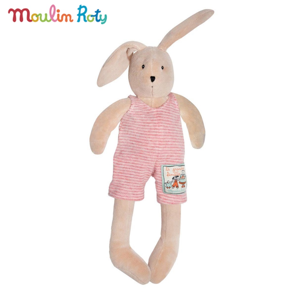 moulin-roty-ตุ๊กตาออร์แกนิค-ตุ๊กตาผ้าเน่า-ตุ๊กตากระต่าย-ตุ๊กตาเด็กอ่อน-ขนาด-30cm-sylvain-la-grande-famille-mr-632027