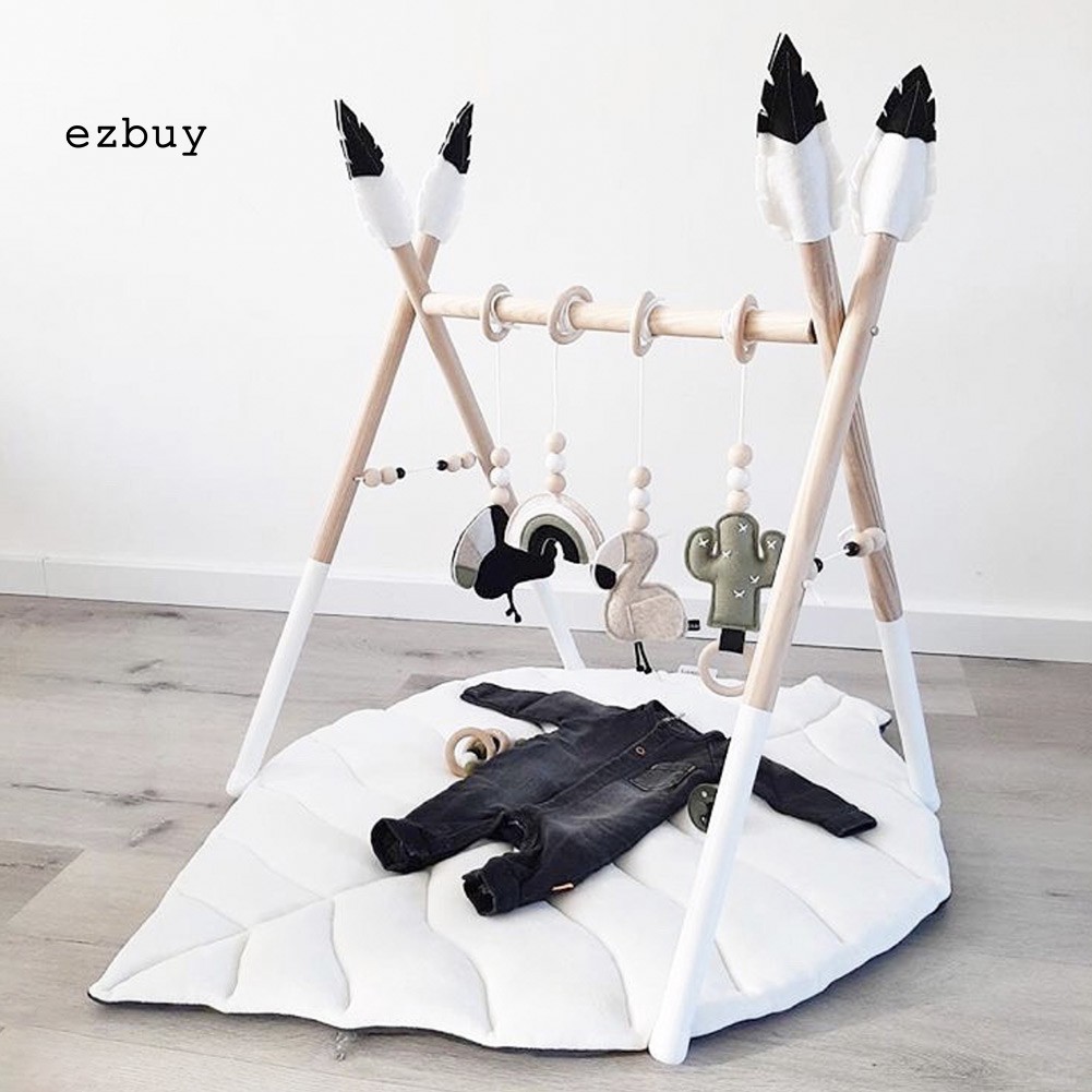 baby-toddler-wooden-play-gym-fitness-frame-rack-nursery-sensory-education-toy