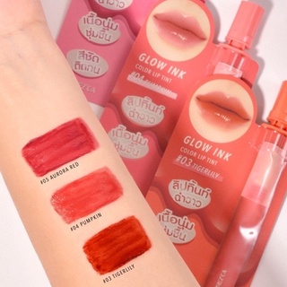 สีใหม่ 09 10 12 ลิปซอง Merrezca go wink color lip tint มาด้วยกัน 6 สี ลิปสติกแบบจุ่ม แบบซอง