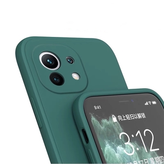 สินค้า 2021 New Casing Xiaomi 11 Lite 5G NE Mi 11 Lite Mi 11 Ultra เคส Case Brand New Straight Edge Liquid Silicone Matte Multicolor Phone Case เคสโทรศัพท Soft Case