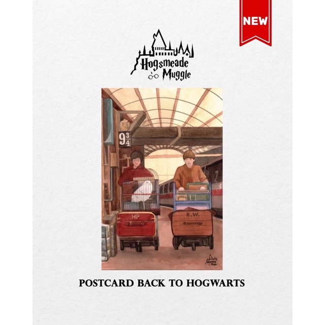 ภาพหน้าปกสินค้าPostcard Back to Hogwarts