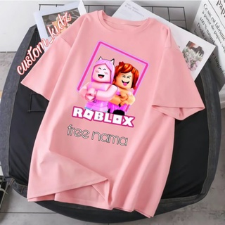 เสื้อยืด พิมพ์ลาย Free Name Of The Latest ROBLOX UNISEX สําหรับเด็ก