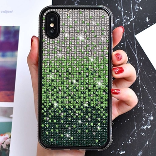 Huawei Mate 30 Pro P40 P30 R17 Pro 12 Mini Bling Cases Gradient Side Diamond Glitter Casing For Gift Girls Female Back Cover