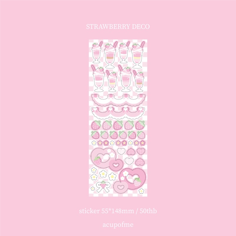 strawberry-deco-sticker-สติกเกอร์ไดคัท