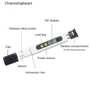 &lt;Chantsingheart&gt; ปากกาทดสอบค่า PH 0.01 Tds Ec สําหรับทดสอบคุณภาพน้ํา ระยะ 0-14 PH