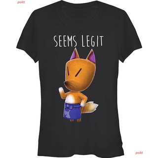pokt เสื้อยืดผู้ชายและผู้หญิง Nintendo Womens Seems Legit Animal Crossing Crew Neck Graphic T-Shirt Sports T-shirt