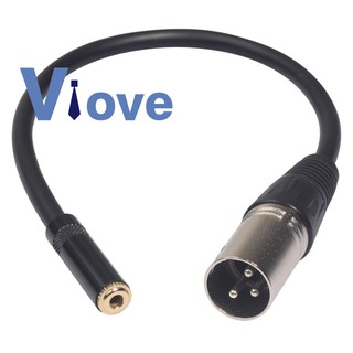 อะแดปเตอร์ไมโครโฟน 0.3 เมตร 3 Pin XLR Male to 3.5 มม. Female